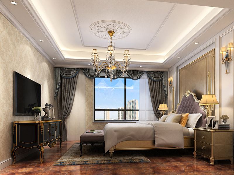 佛山市峰睿公館歐式風格三居室裝修案例