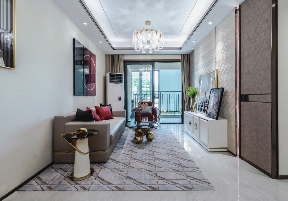 摩登輕奢風格室內家裝案例效果圖-客廳 摩登輕奢風格室內家裝案例效果圖-客廳