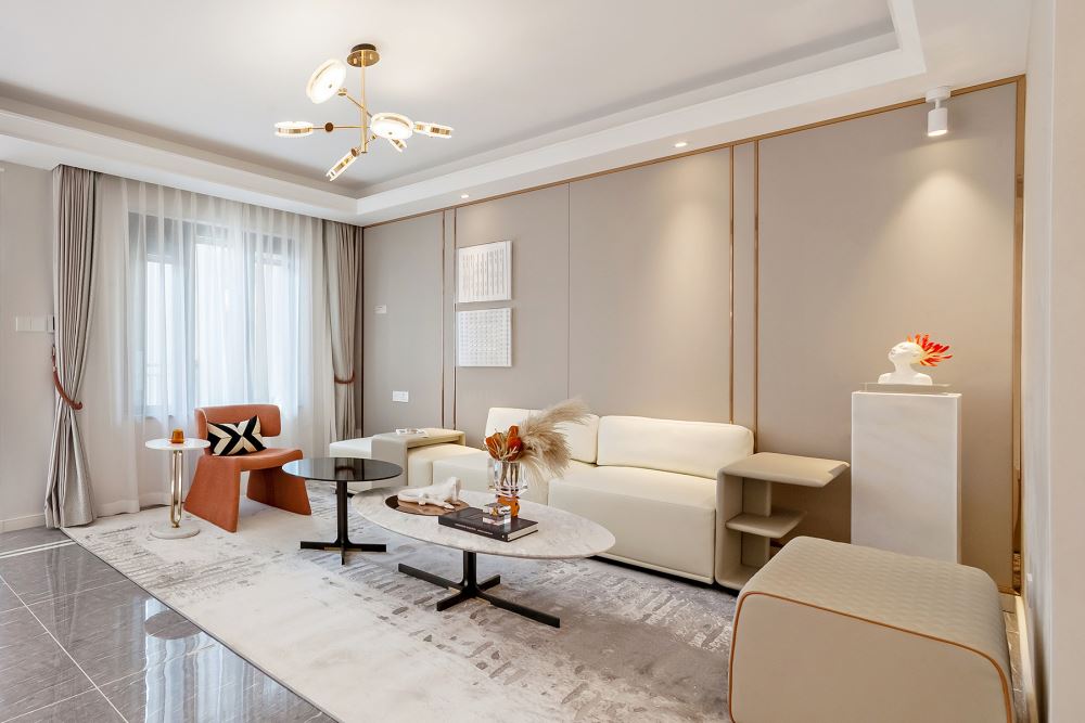 江門(mén)市名門(mén)壹號(hào)輕奢風(fēng)格三居室裝修案例