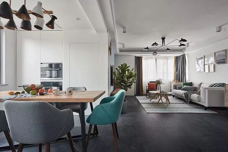 裝修案例北歐風(fēng)格室內(nèi)裝修效果圖-餐廳