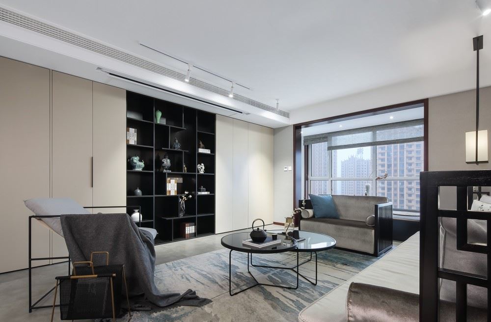 曲靖市龍澤園新中式風格四居室裝修案例