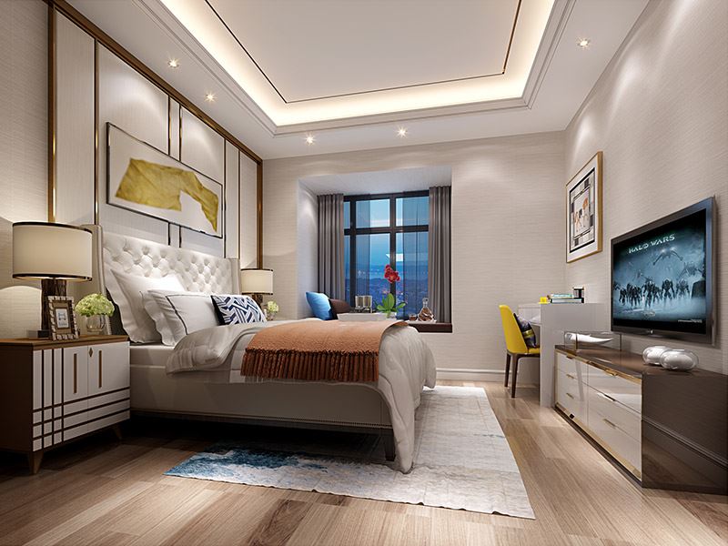 揭陽市曙光&middot;君和園輕奢風格四居室裝修案例