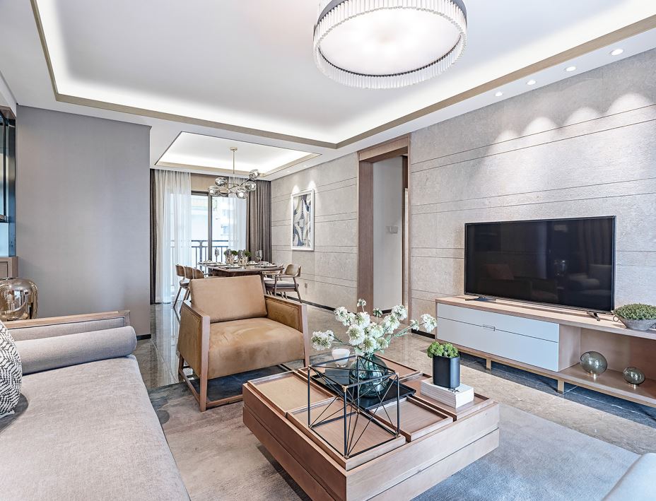 江門市新會碧桂園別墅輕奢風(fēng)格三居室裝修案例