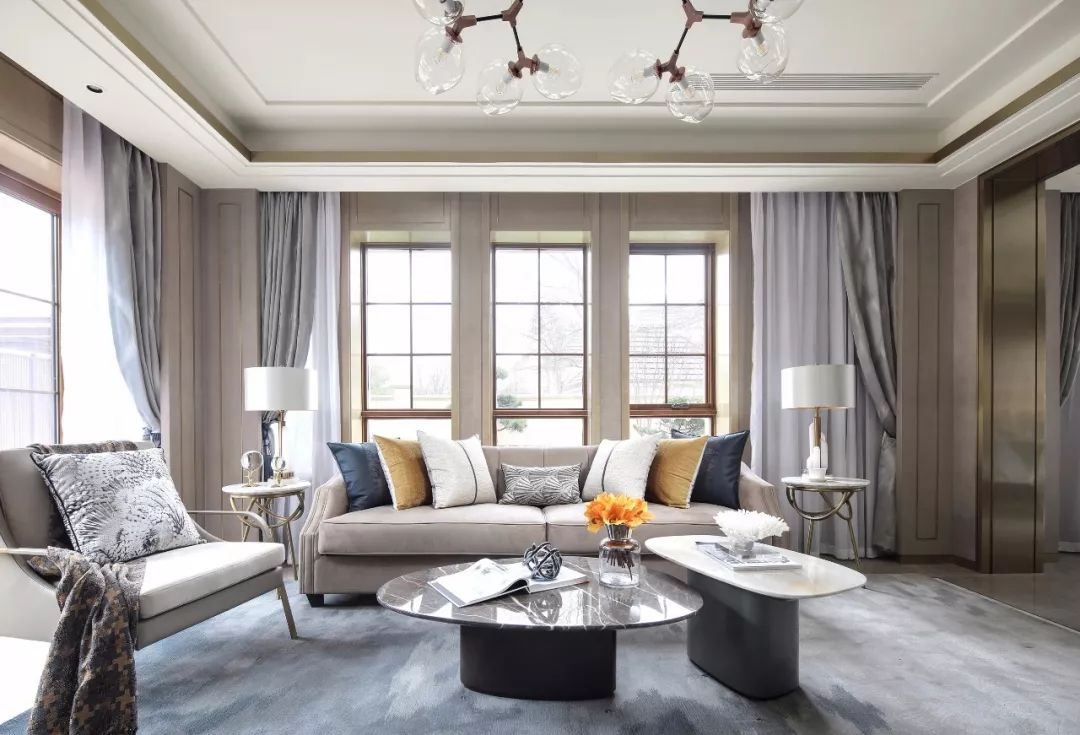 裝修案例現代輕奢風格室內裝修效果圖-客廳 裝修案例現代輕奢風格室內裝修效果圖-客廳