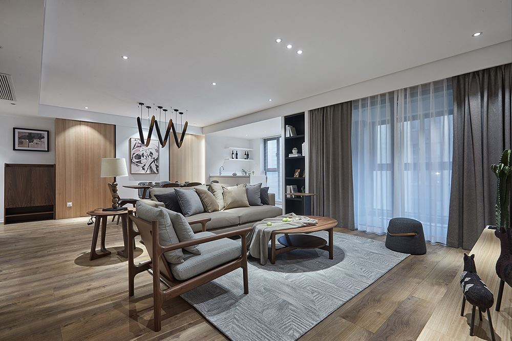 南寧市華凱逸悅豪庭輕奢風格三居室裝修案例