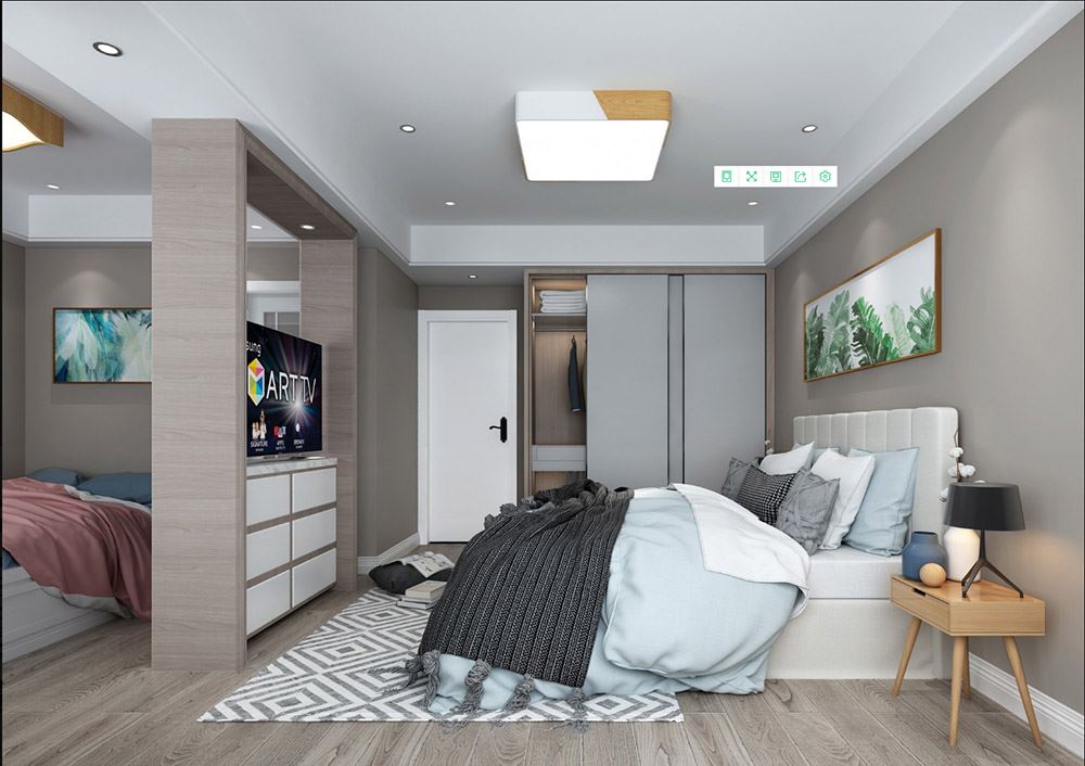 臺州市北山菜場邊現代簡約風格三居室裝修案例