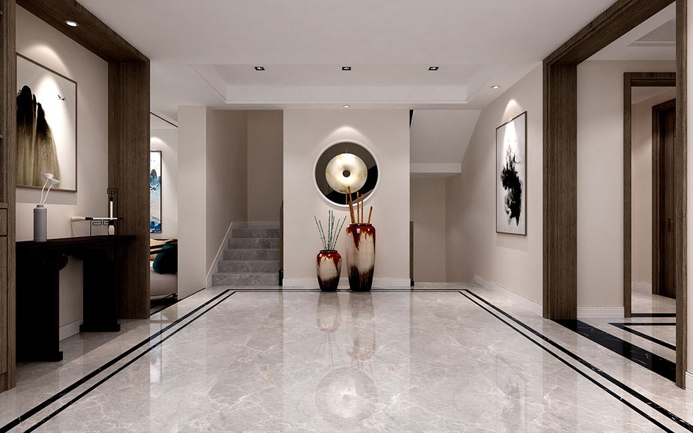 昭通市翠屏尚居新中式風格二居室裝修案例