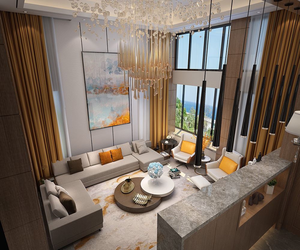 佛山市翡翠西江輕奢風格別墅裝修案例