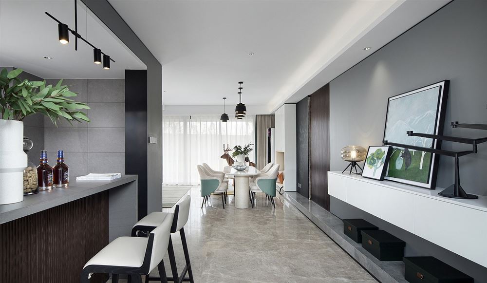 茂名市長安小區現代簡約風格三居室裝修案例