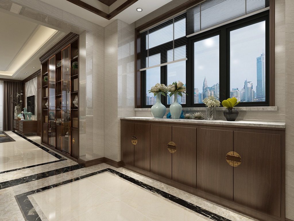 茂名市城市時(shí)代廣場(chǎng)歐式風(fēng)格三居室裝修案例