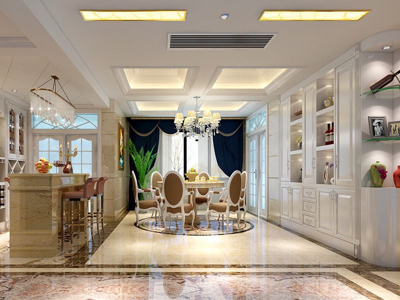 佛山市保利維塔歐式風格四居室裝修案例