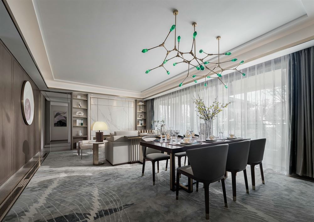 江門(mén)市春曉園新中式風(fēng)格四居室裝修案例