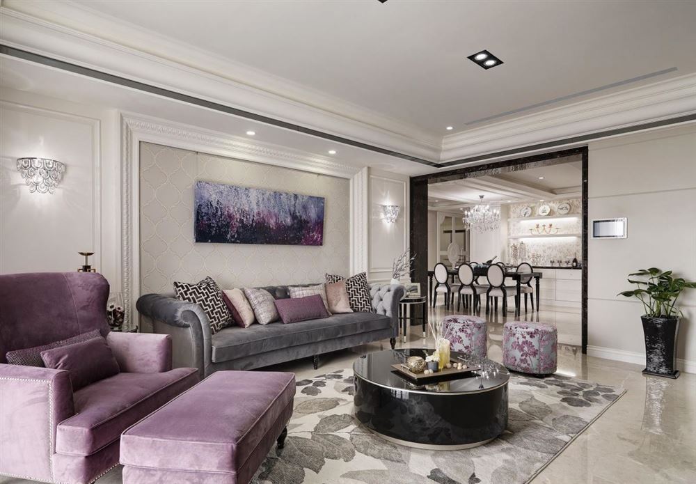 廣州市萬科東薈城歐式風格四居室裝修案例