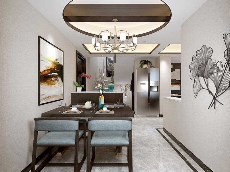 昭通市撫鎮門廣場新中式風格復式裝修案例