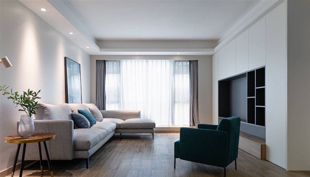 深圳市保利招商雍山郡現(xiàn)代簡約風格三居室裝修案例