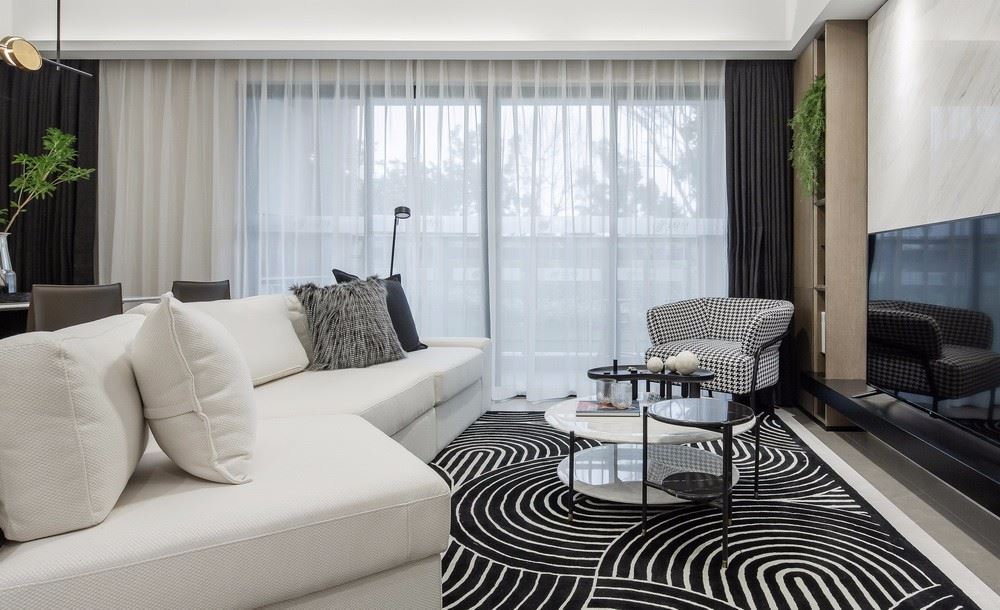 佛山市世茂弘陽綠島湖公館現代簡約風格三居室裝修案例