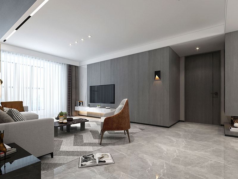 河源市德興苑現代簡約風格三居室裝修案例