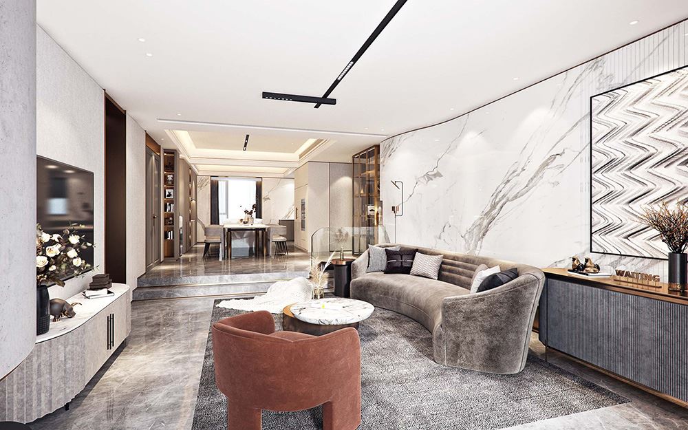 佛山市美的鷺湖森林度假區(qū)現(xiàn)代簡(jiǎn)約風(fēng)格三居室裝修案例