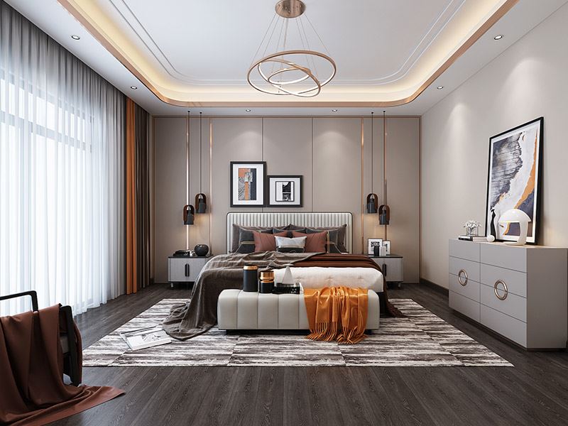 楚雄彝族自治州湖畔佳苑輕奢風格別墅裝修案例