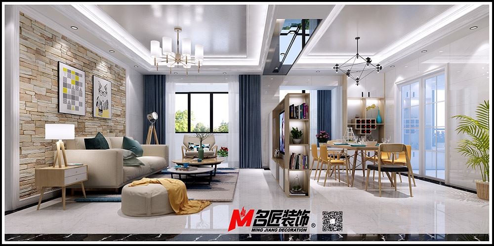 河源市鴻大城現(xiàn)代簡約風(fēng)格三居室裝修案例