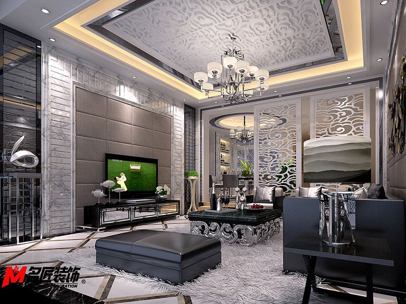 河源市鳳凰花園現代簡約風格別墅裝修案例