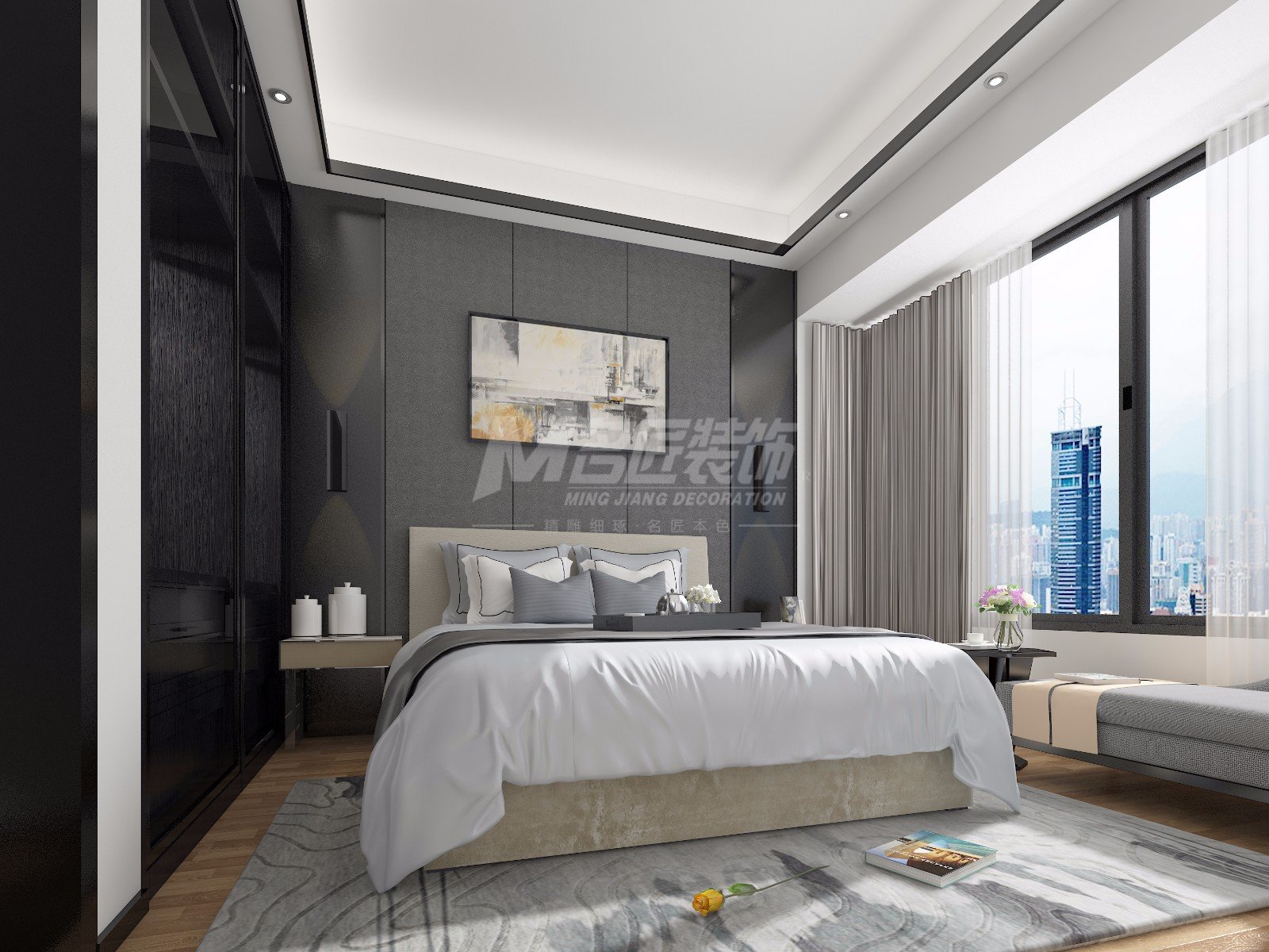 茂名市福臨花園現代簡約風格四居室裝修案例