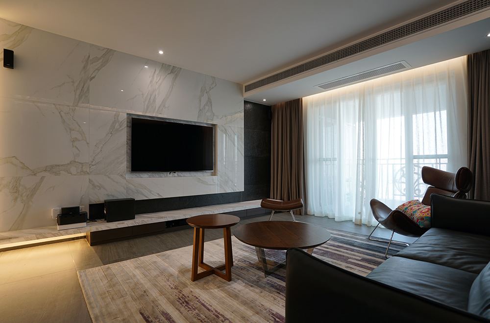 廣州市盛世名門現代簡約風格三居室裝修案例