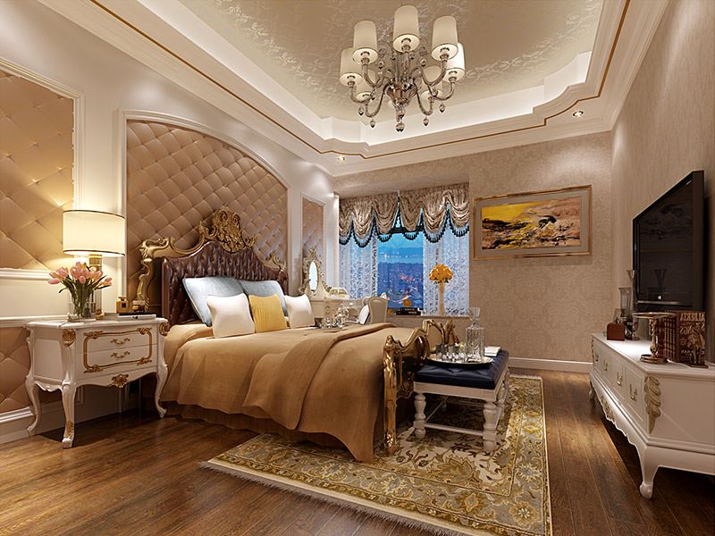 揭陽市博雅苑A區歐式風格四居室裝修案例