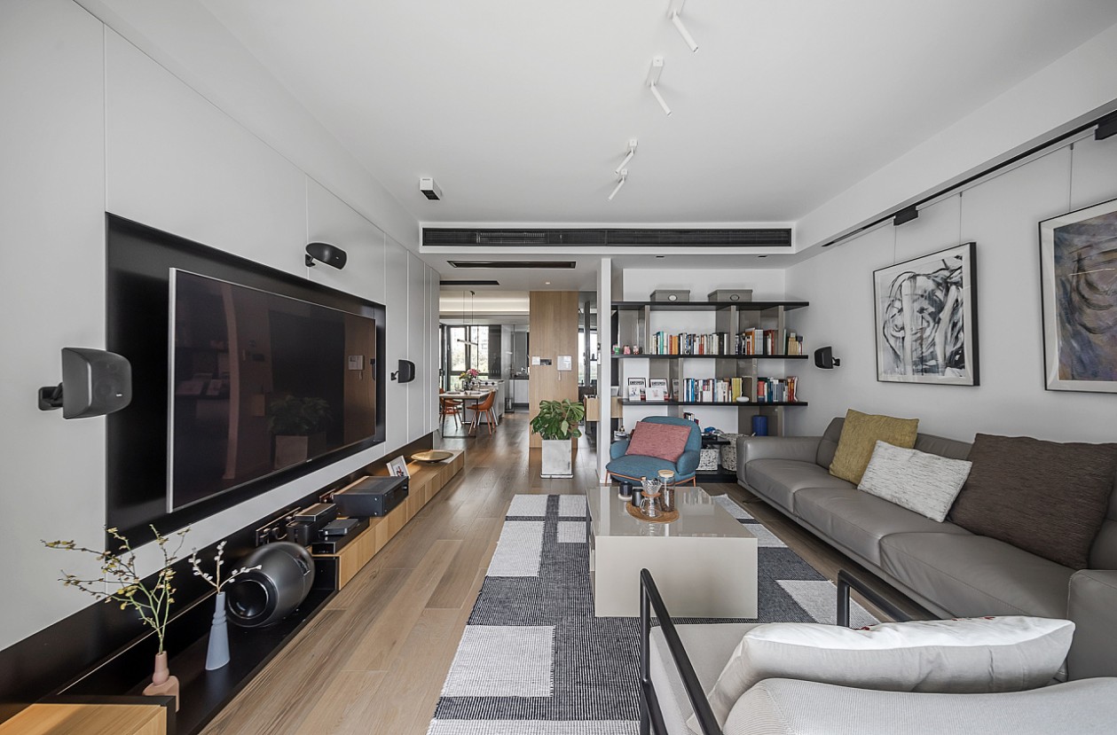 現(xiàn)代簡約風格室內(nèi)家裝案例效果圖-客廳