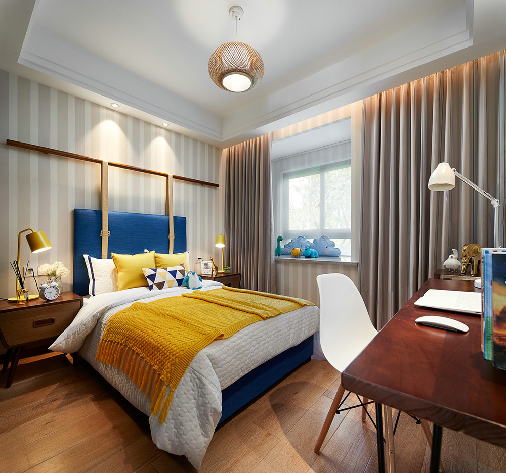 錦和花園三居111平米輕奢風格室內裝修案例-兒童房 錦和花園三居111平米輕奢風格室內裝修案例-兒童房
