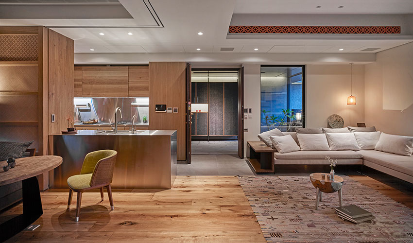 臺式風格家裝設計室內(nèi)裝修效果圖-客廳