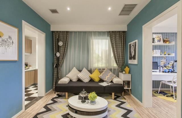 佛山市復地公園和光北歐風格四居室裝修案例