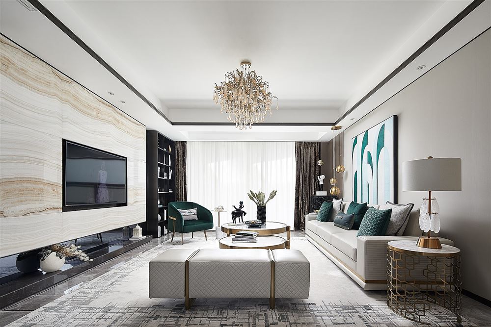 自貢市創(chuàng)興&middot;西城尚峰現(xiàn)代簡(jiǎn)約風(fēng)格四居室裝修案例