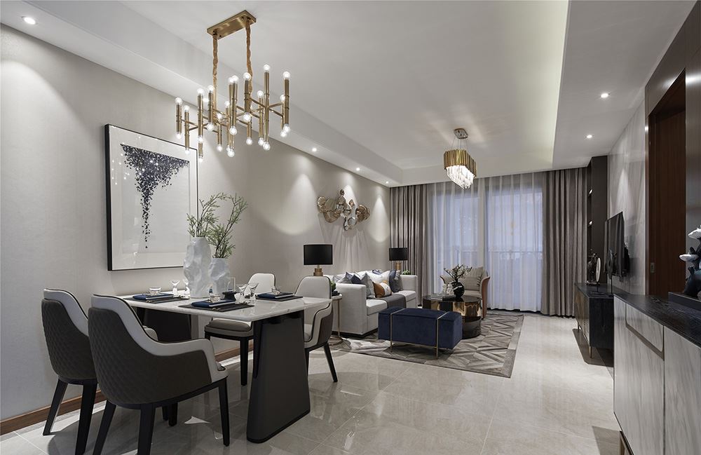 南寧市賓州鎮三聯社區現代簡約風格二居室裝修案例