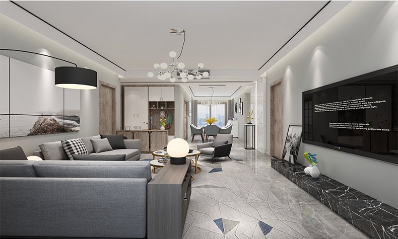 佛山市金地&middot;中南&middot;新城大境現(xiàn)代簡約風格二居室裝修案例