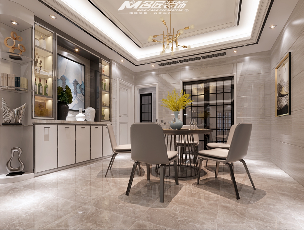 日照市外海花園現(xiàn)代簡約風格五居室裝修案例