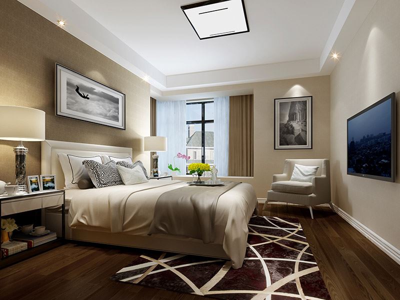 河源市創盛花園現代簡約風格三居室裝修案例