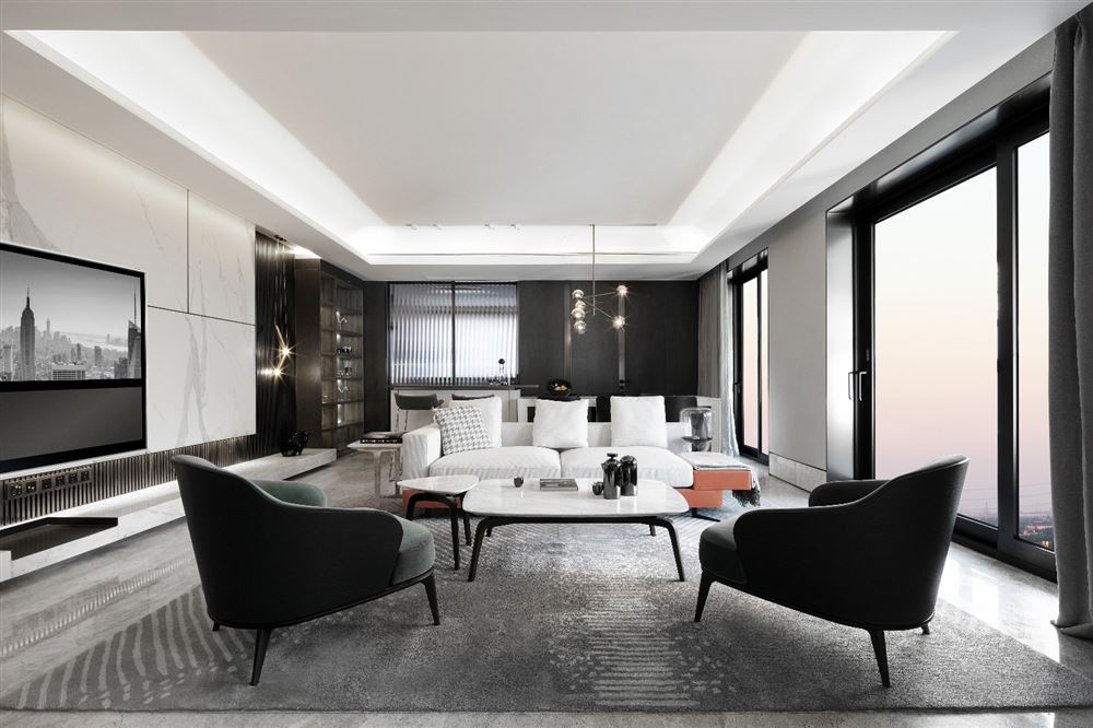 佛山市金科城輕奢風(fēng)格三居室裝修案例