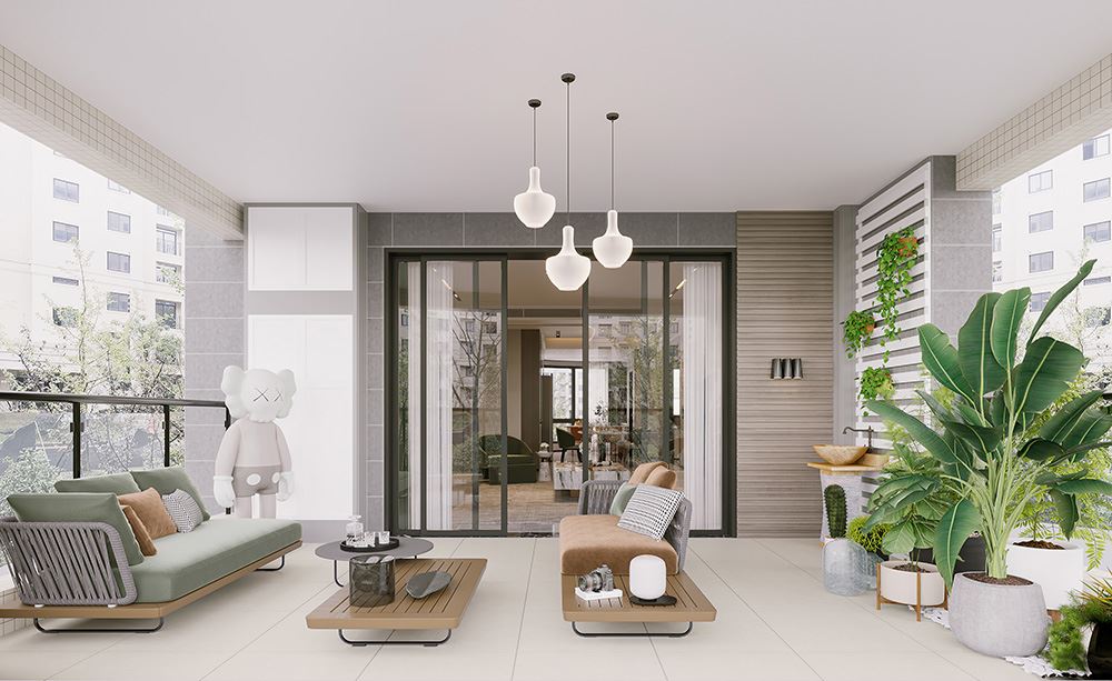 佛山市保利天悅現代簡約風格四居室裝修案例