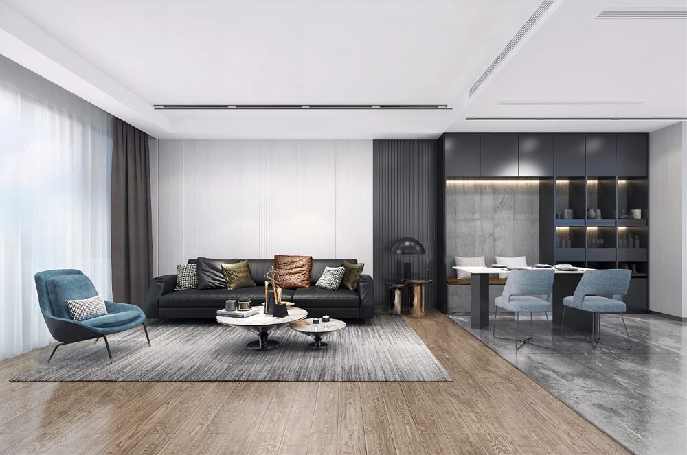 廣州市南沙金茂灣現(xiàn)代簡(jiǎn)約風(fēng)格三居室裝修案例