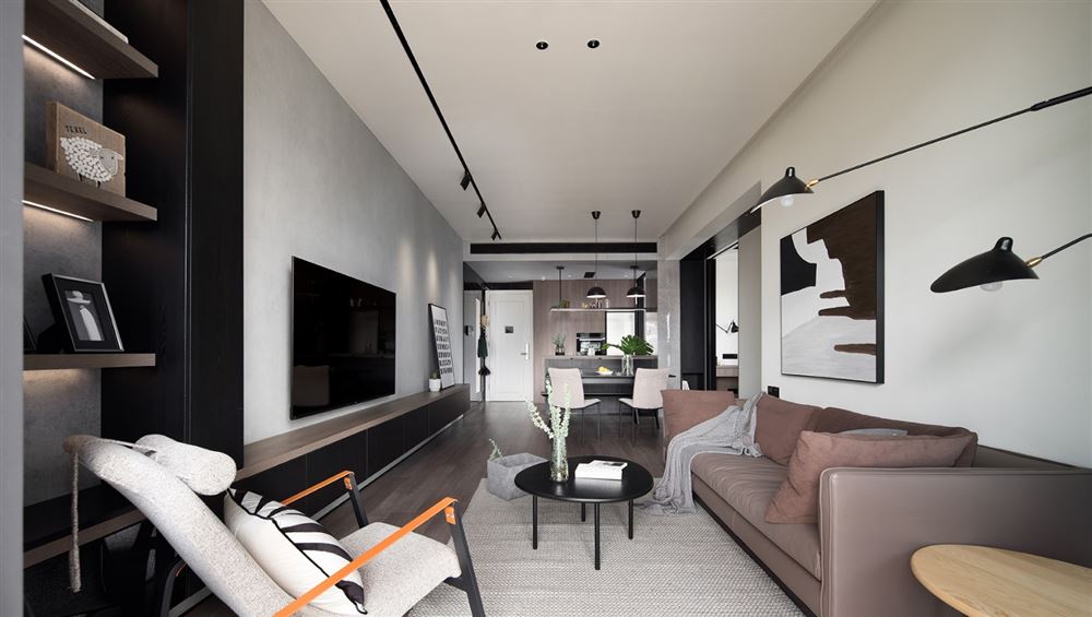 廣州市葛洲壩保利曼城現(xiàn)代簡(jiǎn)約風(fēng)格二居室裝修案例