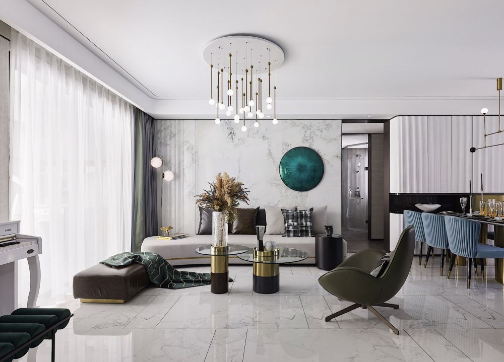 江門市百樂園歐式風格四居室裝修案例