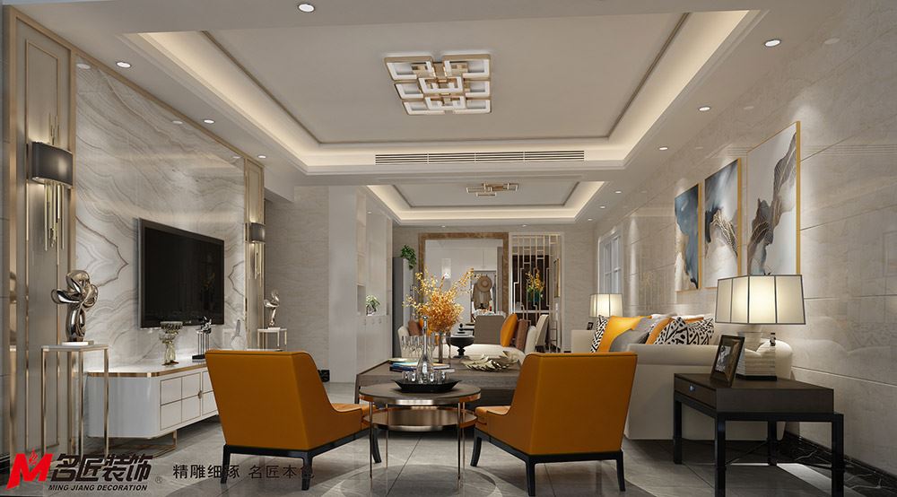 茂名市東方名苑歐式風(fēng)格三居室裝修案例