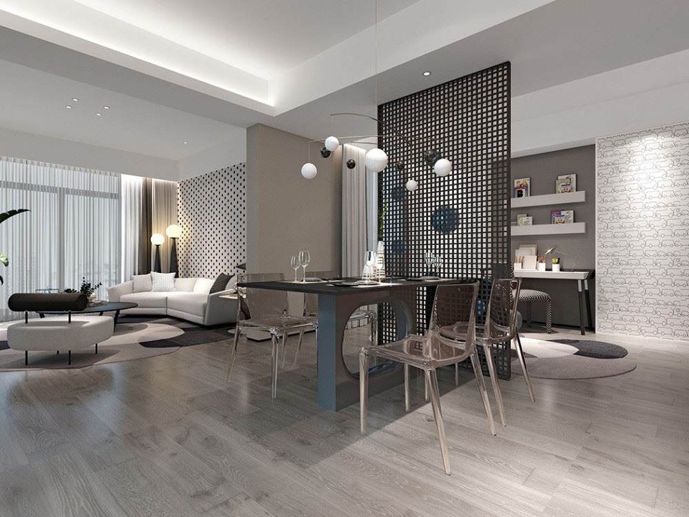 佛山市海倫堡玖悅瀾灣現代簡約風格三居室裝修案例