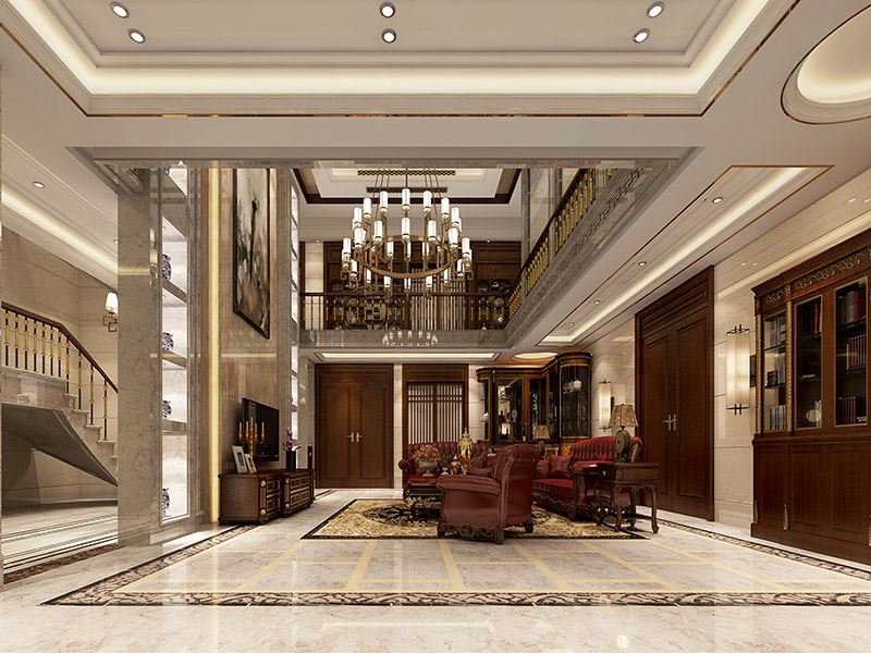 常州市安順嘉苑新中式風格別墅裝修案例