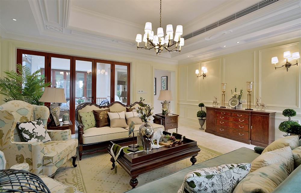 汕頭市海泉灣美式風格三居室裝修案例