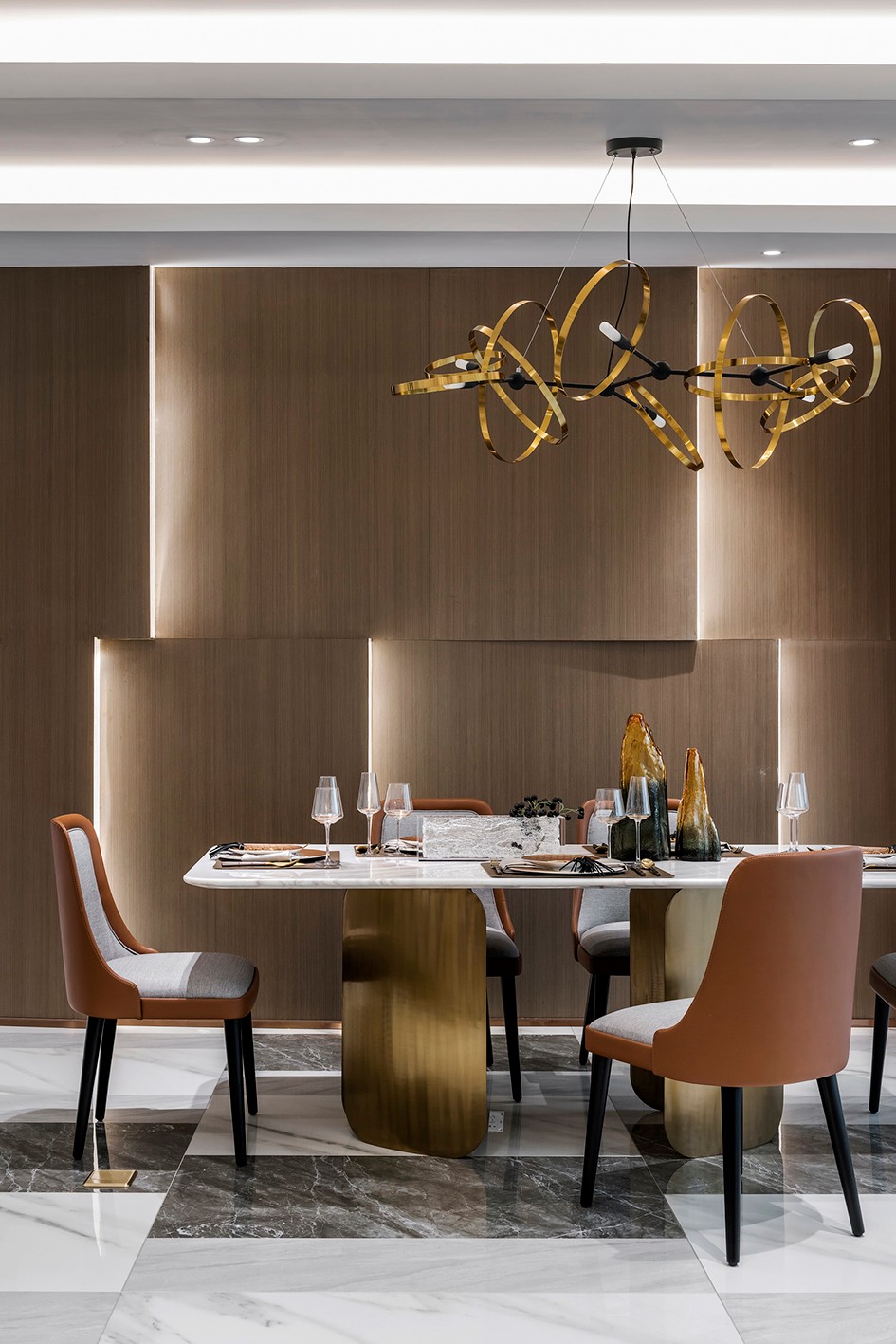 輕奢風(fēng)格家裝設(shè)計室內(nèi)裝修效果圖-餐廳 輕奢風(fēng)格家裝設(shè)計室內(nèi)裝修效果圖-餐廳