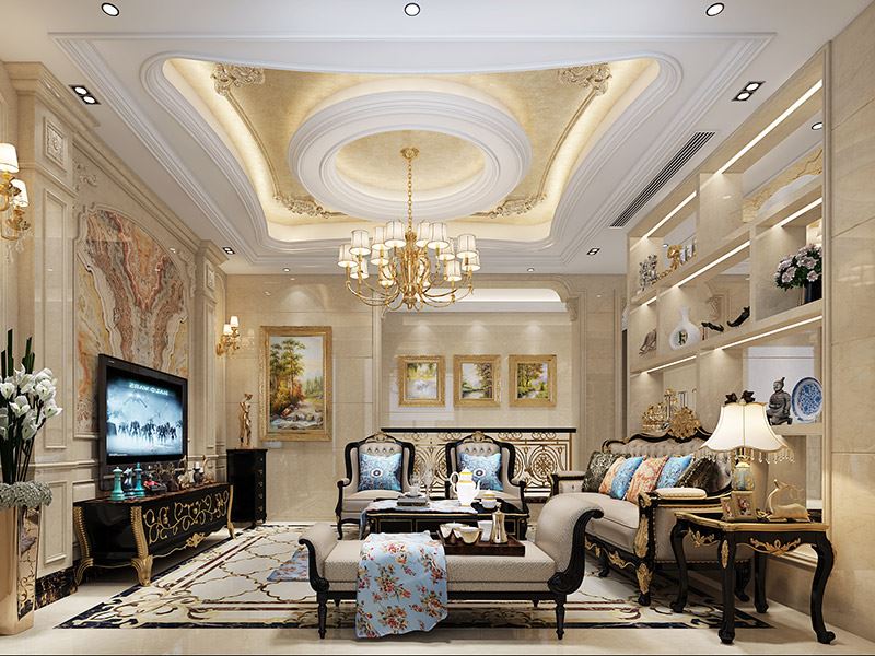 泰州市碧波苑歐式風格別墅裝修案例