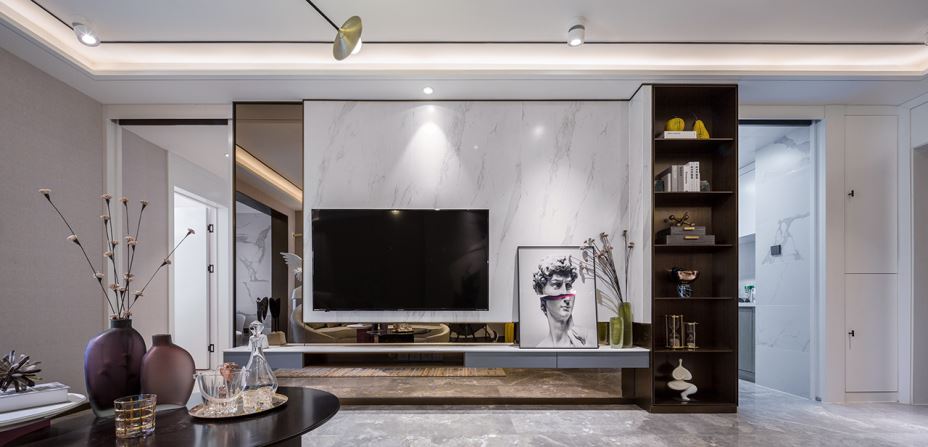 江門市翠鳴苑輕奢風(fēng)格三居室裝修案例