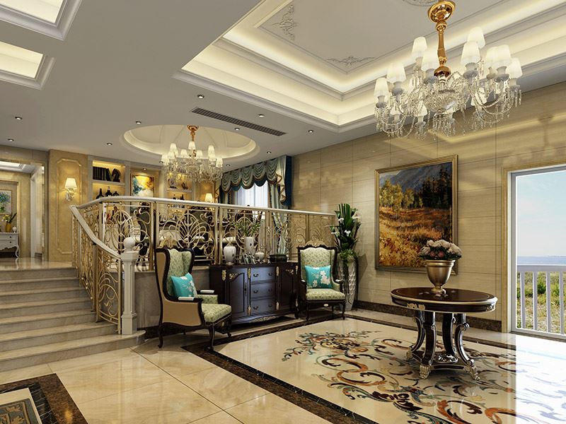 佛山市建投綠地璀璨天城歐式風格別墅裝修案例